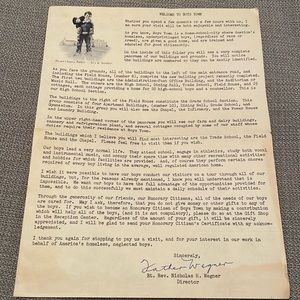 Vintage BOYS TOWN Letter & Map